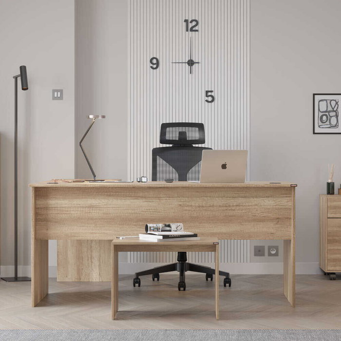 Hanah Home Rms-320-Tt-1 Escritorio de Estudio Nogal Claro